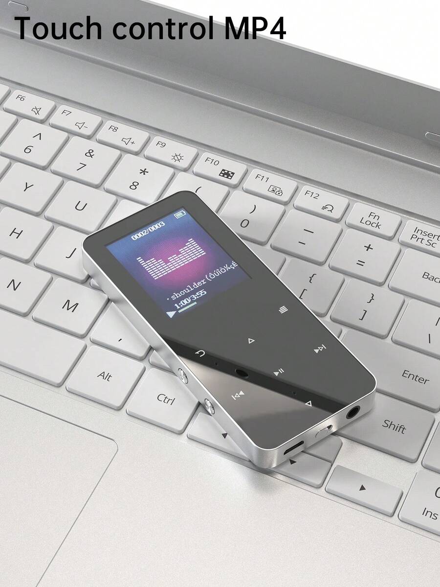 1pc Portable MP3/4 Player, 4GB Storage, 1.8 Inch Screen - Silver - View 1