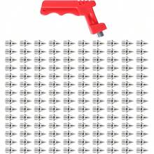 120 Count 1/4 Inch Track Spikes, Stainless Steel Track And Cross Countrpikes Golf Shoes Spikes With Spike Wrench, Replacement Spikes For Sprint  Short Running Shoes - Default - View 3