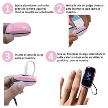 Oximetro Digital Recargable Usb C, Pulso De Dedo Muy Preciso - Rosa - Ver 8