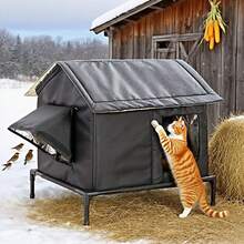 XL Heavy Duty Winter Outdoor Cat House And Small Dog Shelter - All-Weather Waterproof Oxford Cloth Pet Shelter With Windproof/Rainproof Roof, Spacious Insulated Design, Suitable For Indoor/Outdoor Use, Easy Assembly, Ventilation - Large Stray Pet House - XL - View 4