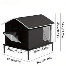 XL Heavy Duty Winter Outdoor Cat House And Small Dog Shelter - All-Weather Waterproof Oxford Cloth Pet Shelter With Windproof/Rainproof Roof, Spacious Insulated Design, Suitable For Indoor/Outdoor Use, Easy Assembly, Ventilation - Large Stray Pet House - XL - View 2