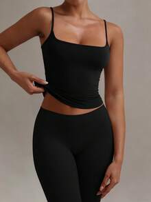 XLLAIS Sexy Backless Women's Camisole Elastic Casual Spaghetti Strap Top Summer Vacation Outfits 2025 Costumes