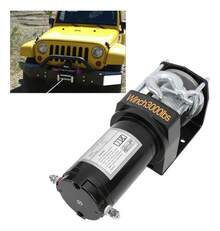 Winch Electrico 3000 Libras, Cabrestante para Remolcar ATV/UTV Todoterreno, Winches con Cuerda de Acero Inoxidable - Negro - Ver 2