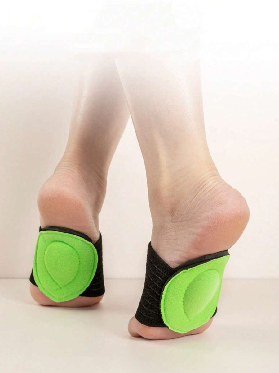 1 Pair Unisex Comfortable Arch Support Foot Bandage Soft Foam Insoles, Arch & Sole Pads - Green - View 1