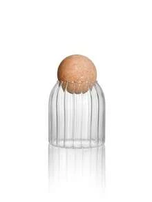 1 Stück Glaskerzenhalter für die Herstellung von Kerzen, duftende Kerzenglasverpackung, klare Glaskerzenhalter mit Kugelkorkverschluss, leere Glasbehälter mit Deckeln, Kerzenstängelhalter, Glas-Teelichthalter - perfekt für Feiertagsdekorationen, Hochzeitsdekoration, Wohndekoration, Abendessen, Geburtstagsfeste, Geschenke zum Valentinstag, Hochzeitstag, Muttertag, Geburtstaggeschenke, DIY Kerzenwerkzeug, Kerzenzubehör, Schulanfang