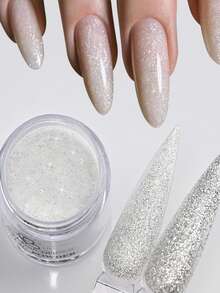 Set de 6 piezas de polvo acrílico, set de polvo acrílico blanco, negro, plateado, gris, puro y brillante, kit de arte y diseño de uñas DIY, 6 colores de escultura de uñas 3D y extensión de uñas francesas, kit profesional de arte de uñas acrílicas polímero 3D, regalo para mujeres y niñas, de larga duración y fácil de aplicar - Negro - Ver 6