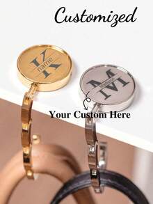 Juego de ganchos para billetera con grabado personalizado, perchero plegable personalizado para bolsos y escritorio, regalo para mujer, favor de boda para invitados - Multicolor - Ver 11