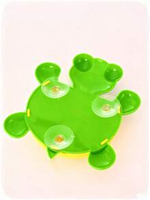 1 pieza Soporte para cepillo de dientes con forma de tortuga linda, estante de almacenamiento de plástico montado en la pared con ventosa fuerte para cepillo de dientes y pasta de dientes, sin necesidad de taladrar - Multicolor - Ver 6