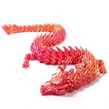 1 st 3D-utskriven östlig drake, rörlig led, stresslindrande leksak, cool ledad kinesisk drakefigur, söt fantasy mytdrake djurmodell, skrivbords-fidgetleksak och heminredning, samlarobjekt 3D-utskriven drakegåva - Multifärgad - Visa 9