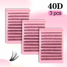 Waloshow 批发价 200 件睫毛簇，10D 20D 30D 40D 50D 80D 100D 俄罗斯 DD 卷曲假睫毛套装 - 0.07 毫米厚度，自然蓬松超厚混合款式，D 卷曲，长度 6-15 毫米，适合初学者的自粘式可重复使用睫毛延长