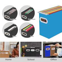 Hanging File Organizer, Cardboard File Folder Organizer For Letter Size, Desk Documents Storage Box, Portable File Folder Holder Boxes For Office, Home, Schoolsss, Only Box.(2 Packs),LetterSize-2Packs,Blue - Blue - View 4