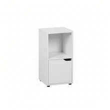 KIWI Modular Wooden Cube Shelving Unit In Various Sizes And Configurations (2 To 9 Compartments), Versatile Bookshelf For Books, Storage And Decoration, Various Colors Available - WHITE - 2 Compartments + 1 Door | 30*29*61cm - View 3