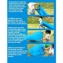 1pc Outdoor Inflatable Slouchy Sofa Lounger, Portable Air Mattress Sleeping Bag, Single Folding Camping Air Pad