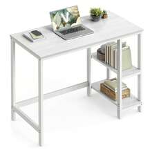 Computer Desk, Office Desk, 100 X 50 X 76 Cm, Modern Style, For Study, Bedroom, Living Room, Maple White - White - View 7