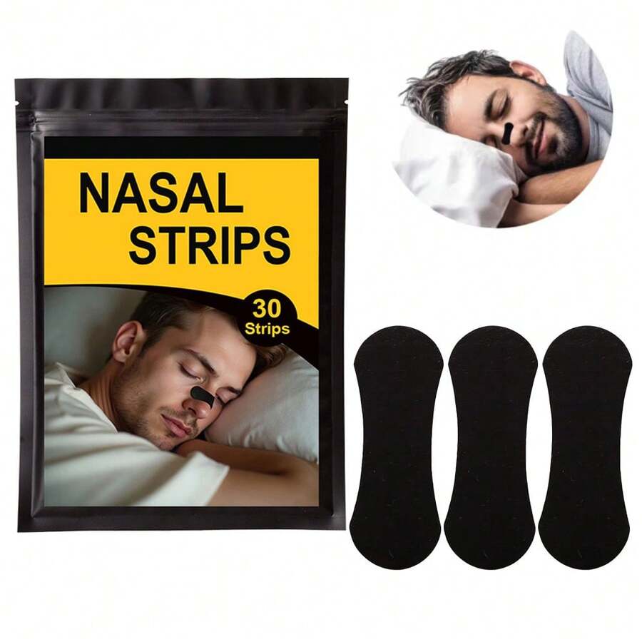 Strisce (30/60 pezzi) - Adesivo resistente all'olio e al sudore - Strisce atletiche per sport e strisce nasali per russare e dormire - Strisce nasali per respirare