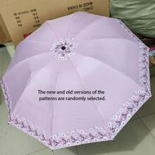 1 pieza Paraguas plegable ligero y portátil, impermeable, con 10 varillas y patrón floral, con excelente protección UV, paraguas casual ligero y portátil para hombres y mujeres, selección de primavera y verano, regalos para damas de honor, decoración de habitación, dormitorio, playa, viaje, para hombres, para mujeres, vacaciones - Multicolor - Ver 24