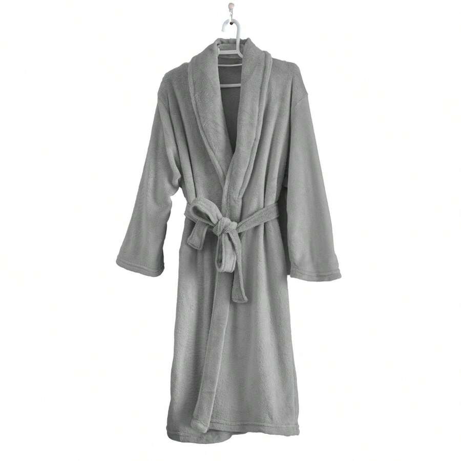well you want me Adult Winter Microfiber Unisex Bathrobe - Wholesale Colors - Xám - Xem 1