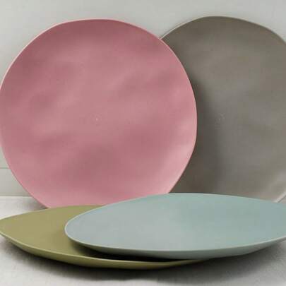 Kit 04 Pratos de Bambu