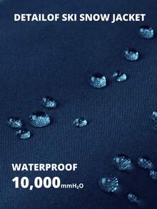 CAMEL CROWN 女士三合一防水滑雪服，抓绒内衬保暖防风，适合雪地户外活动 - 藏蓝色 - 查看 5