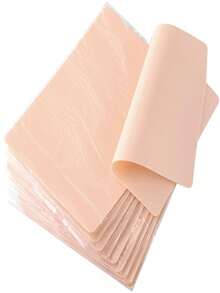 5/10pcs Blank Tattoo Practice Leather Pink Silicone Leather Pattern Embroidery Practice Leather Silicone Practice Leather Small Skin Color Practice Leather - Multicolor - View 3