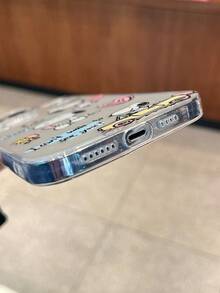 1 pieza Funda de teléfono con patrón de carta de Snoopy lindo, con recorte preciso para protección de la cámara compatible con Samsung, Nothing, Pixel, INFINIX, Apple, Redmi