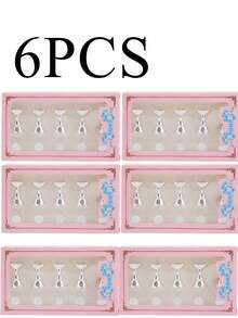 2 chiếc giá trưng bày móng tay nghệ thuật màu bạc, giá đỡ tập làm móng acrylic, giá trưng bày móng từ tính, thiết bị và đồ trang trí salon làm móng để trưng bày và luyện tập làm móng nghệ thuật. - Nhiều màu - Xem 6