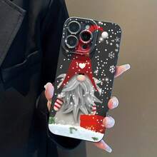 Estuche de Teléfono Suave y Elegante: Estuche de Teléfono de Gnomo de Copo de Nieve de Invierno, Lindo Estuche de Teléfono Completo Anti-Caída, Cubierta de Teléfono de TPU Duradera y a, Compatible con 17/17/16/15/14/13/12/11 Pro/Pro/Plus, Estuche de Teléfono de Gnomo de Navidad, Estuche de Teléfono de Invierno, Estuche de Teléfono de Copo de Nieve, Funda de Silicona Absorbente de Impactos: Protege tu Teléfono de Cada Caída. - 1 pieza - Ver 2