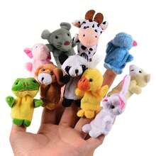 2/5/10/20 件手指木偶套装，可爱动物风格手指木偶，柔软手指木偶玩具，表演派对礼物，适合节日派对礼物节日照片用品（款式随机） - 彩色 - 查看 11