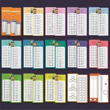 1 Set Math Flash Cards With Dry Erase Marker: Multiplication, Addition, Subtraction And Division Educational Learning Tool - Multicolor - View 3