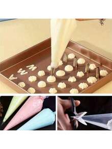 100个一次性裱花袋，蛋糕装饰必备 - 非常适合裱花、裱花，也是烘焙和厨房用品的理想之选，返校季必备 - 無色 - 查看 3