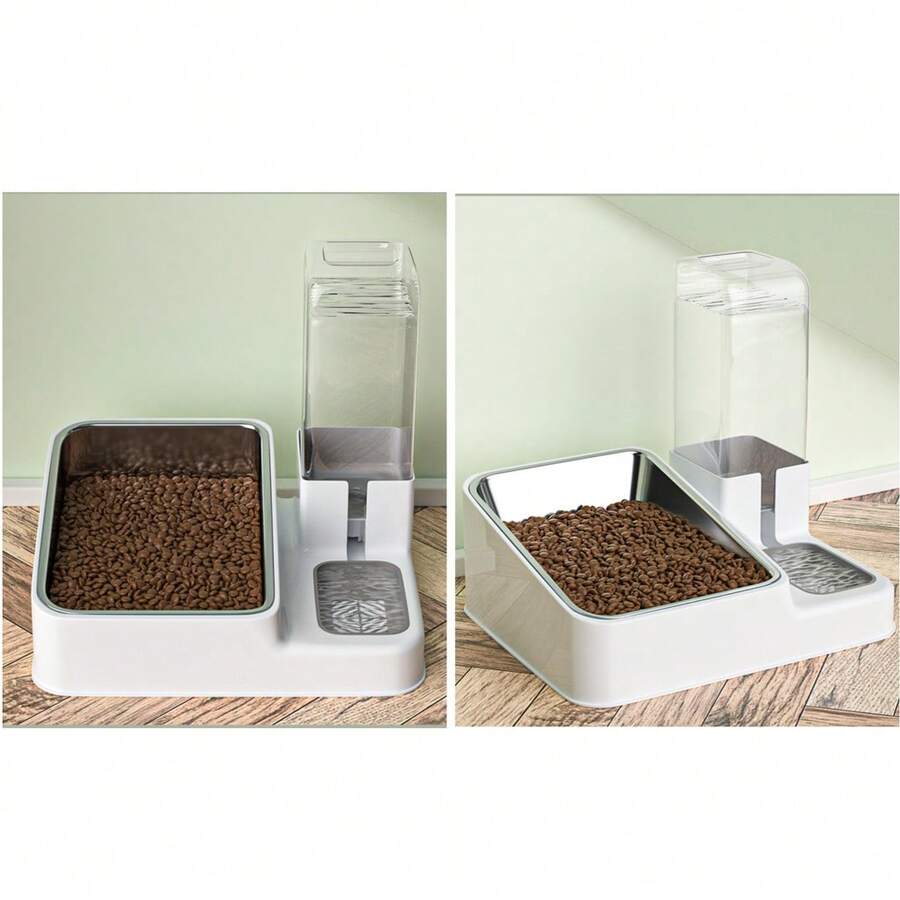 宠物喂食器、猫咪饮水器、不锈钢猫碗、狗碗、防震狗碗、宠物猫狗用品（普通款和不锈钢款） - 1公升 - 查看 1