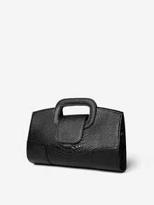 Fashionable Minimalist New Niche Design Baguette Clutch - Black - View 7