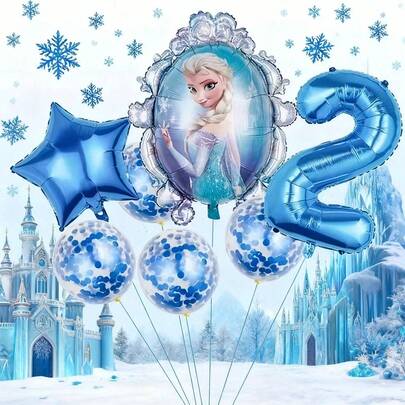 Frozen Prenses Elsa Balon Seti Çok Renkli Lateks Balon Kemer Seti Prenses Temalı Anime Çevre Birimi Doğum Günü Partisi Dekorasyonu Yıldönümü Parti Malzemeleri Fotoğraf Arka Planı Giydirme Aksesuarları Aile Arkadaşlar Tatil Hediyeleri