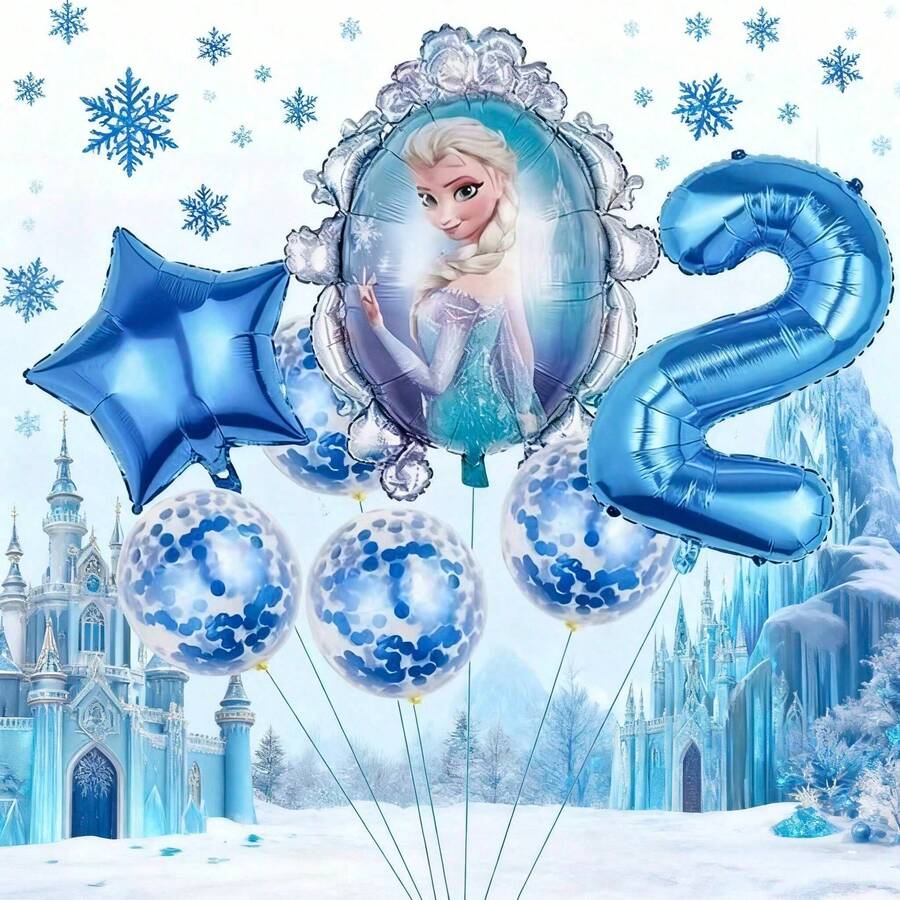 Frozen Princess  Balloon Set Multi Colored Latex Balloon Arch Kit Set Princess Theme Anime Peripheral Birthday Party Decoration Anniversary Party Supplies Photo Background Dress Up Props Family Friends Holiday Gifts - Multicolor - View 1