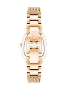 Anne Klein Women's Crystal Accented Bangle Watch,Luxury Gold-tone Quartz Watch with Mother of Pearl Dial,Ladies' Elegant Mesh Bracelet Watch - 玫瑰金 - 查看 3
