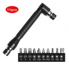 34pcs Mini Multi-Function L-Shape Ratchet Screwdriver Set - 1/4" 6.35mm Screwdriver Bits, Dual-Ended Reversible Quick Operation Steel Screwdriver, Drill Bit Combo, Ratchet Manual Tool, Suitable For Home Use - Black - View 14