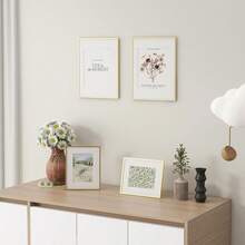 1/3pcs Aluminum Alloy Photo Frames, 30x40cm Gold Metal Frame, A3 Black Poster Frame, A4 Tabletop Frame With Stand, Home Wall Decor - Multicolor - View 7