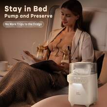 Baby bottle warmer, 8-in-1 breast milk bottle warmer, with functions for low-temperature storage, defrosting, heating, keeping warm, and timer. Suitable for all types of bottles, an essential for newborns. - Blanco - Ver 5