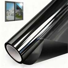 Lámina para ventanas que protege la privacidad, aplicación por una sola cara, lámina aislante del calor y bloqueadora del sol, color negro.Instalación sencilla, tipo estático.Adecuada para estilos de decoración contemporáneos.para baños, dormitorios, cocinas y oficinas. - Negro - Ver 11