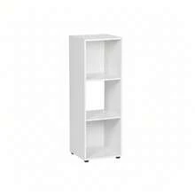 KIWI Modular Wooden Cube Shelving Unit In Various Sizes And Configurations (2 To 9 Compartments), Versatile Bookshelf For Books, Storage And Decoration, Various Colors Available - BLANCO - 3 Comp | 31*29.7*91.2cm - View 3