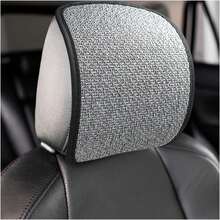 2 fundas para reposacabezas de asiento de coche, transpirable, flexible, para reposacabezas de automóvil, almohadilla acogedora para invierno, con correas elásticas, protector de reposacabezas a - Beige, sudadera - Ver 1