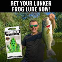 Lunkerhunt Serie Rana Lunker, 6.3 cm, señuelo de Pesca Estilo té Verde - Sapo de Texas - Ver 6