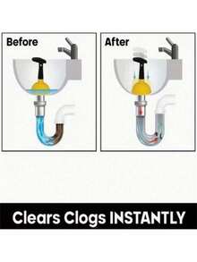 1pc Heavy Duty Sink Drain Pump, Manual Pipe Cleaner With Sink Insertion End, Suitable For Unclogging Pipes In Kitchen, Bathroom, Toilet, Shower, Residential And Commercial Use, Compact Design, Sturdy Construction, Household Cleaning - Multicolor - View 11