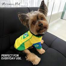 Parisian Pet Dog Team exico Jersey Soccer Small to edium Dogs and Cats,(4X-Grande Brazil) - Multicolor - Ver 5