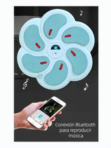 USB recarga juguetes de entrenamiento de boxeo musical, con efectos LED dinámicos - equipos de fitness, mejora el tiempo de coordinación y respuesta, es la opción ideal para regalos de vacaciones - Rosa - Ver 3