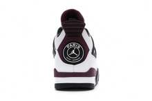 Paris Saint-Germain X Air Jordan 4 Retro 'Bordeaux' White Neutral-Grey Black Sneakers Men CZ5624-100 - 彩色 - 查看 6