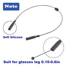 Glasses Strap - Sunglasses Strap Eyewear Retainer, No Tail Wire Eyeglasses Straps Eyewear String, Sunglass And Glasses Holder For Men, Women,  (1pcs Black),1pcsBlack-16inch - 1件黑色-16英寸 - 查看 4