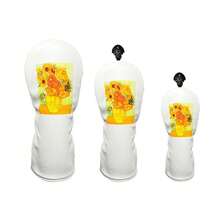 maxbase 梵高向日葵艺术风格高尔夫球杆头套 - 白色 - 查看 2