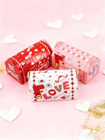 5 piezas/10 piezas Caja de regalo con forma de galleta, pastelería, caja de chocolate, caja de caramelos, caja de regalo con forma de buzón de colores para el Día de San Valentín, caja de regalo creativa