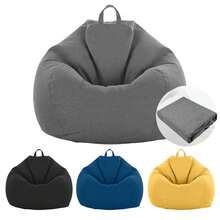 Large Sofas Cover Without Filler Bean Bag Chair Couch Lazy Sofa Adult Child Tatami Fluffy Breathable Chair Cover No Padding Is Included - Multicolor - View 3